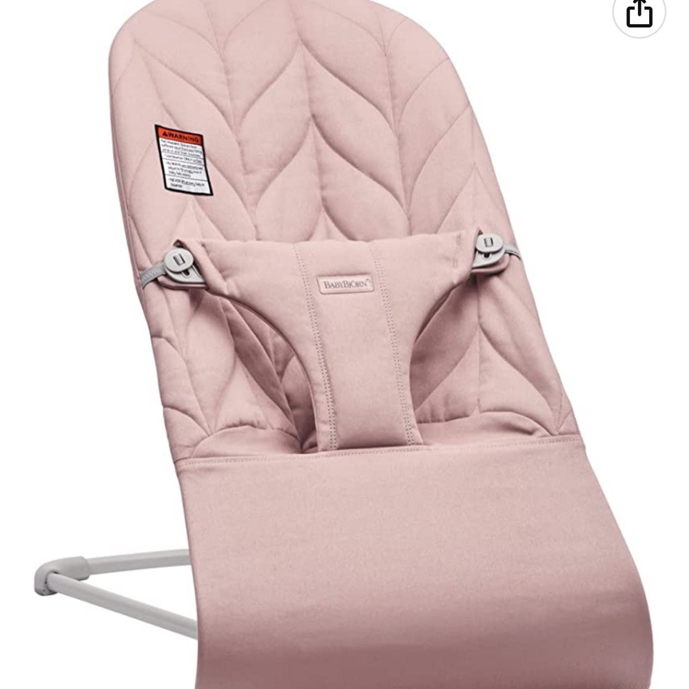 BABYBJORN BOUNCER BLISS PETAL QUILTED COTTON IN DUSTY PINK